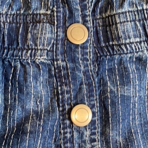 Free People Ari Denim Jumpsuit S Coverall Boiler Suit 90s Utility Loose Fit Blue - Picture 8 of 11